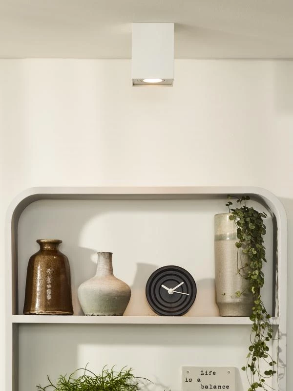 Lucide TUBE - Ceiling spotlight - 1xGU10 - White - atmosphere 1